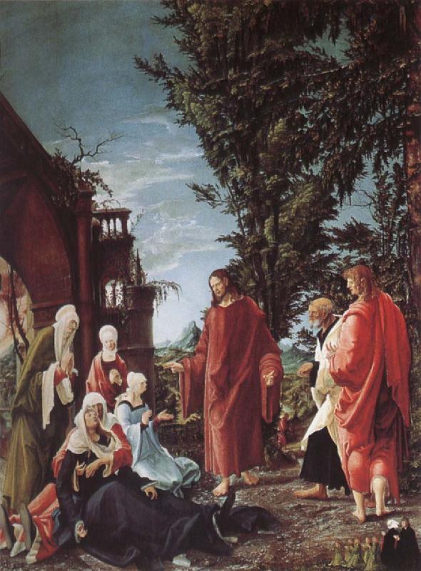 Albrecht Altdorfer Christ takes farval of their mother oil painting picture